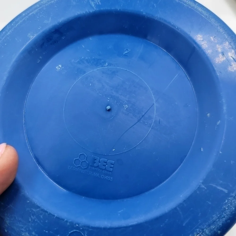 Vintage Bee Blue & White Water Pitcher Small